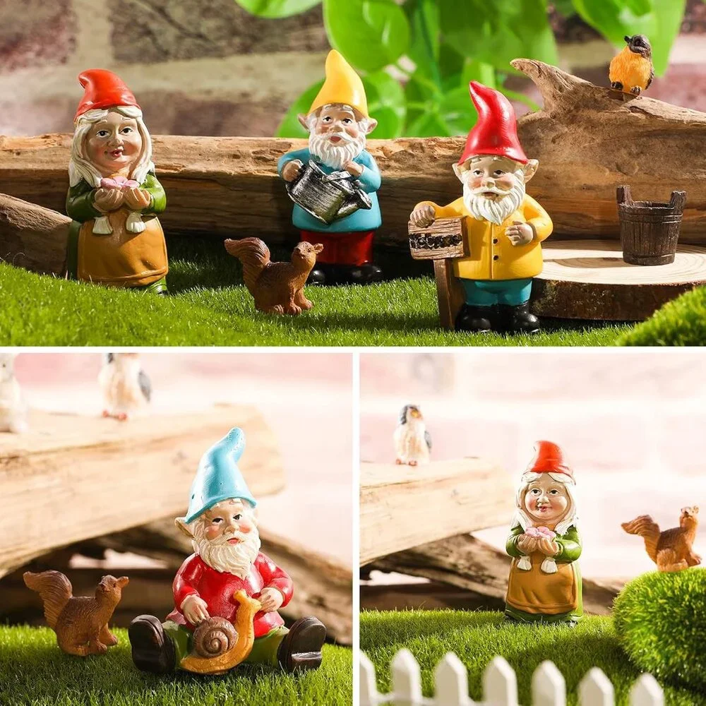 Hand-Painted Fairy Gnomes & Animals - Whimsical Garden Accessories